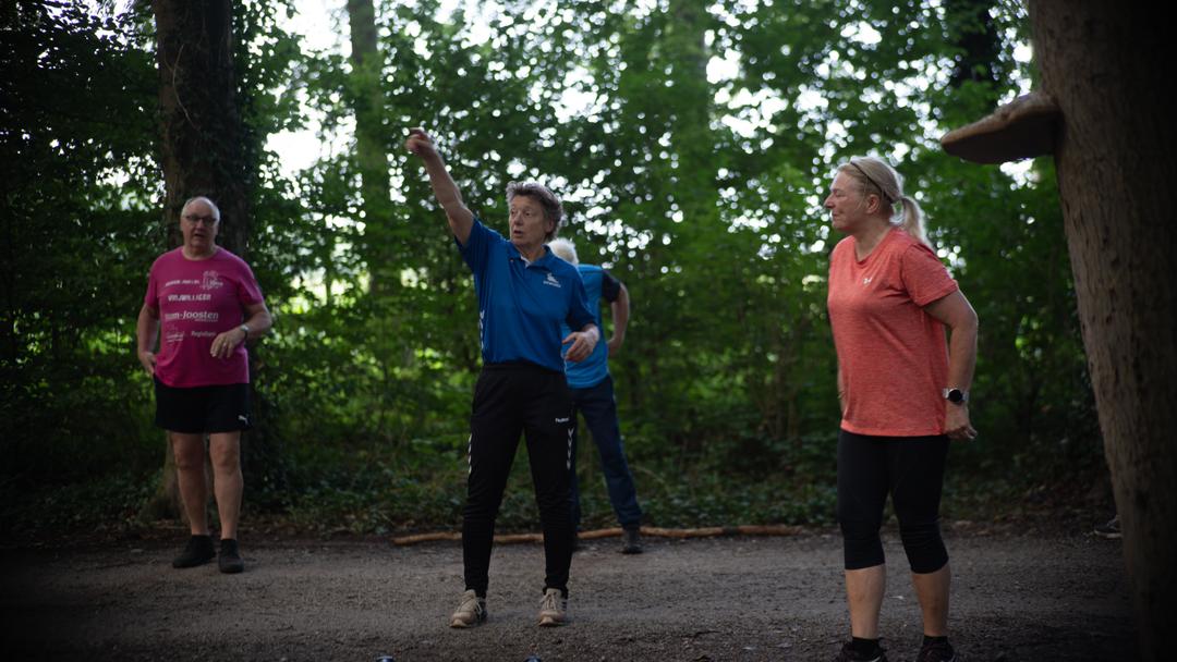 Training in het bos